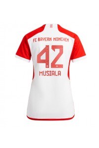 Bayern Munich Jamal Musiala #42 Jalkapallovaatteet Naisten Kotipaita 2023-24 Lyhythihainen
